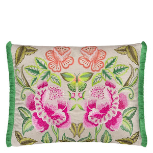 Designers Guild Isabella Embroidered Fuchsia Cushion Front