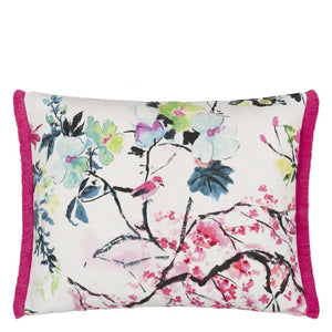 Designers Guild Chinoiserie Peony Flower Outdoor Cushion Front