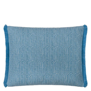 Designers Guild Pompano Aqua Outdoor Cushion Front