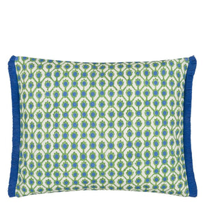 Designers Guild Jaal Emerald Outdoor Cushion Front