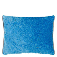 Load image into Gallery viewer, Designers Guild Cartouche Azure Velvet Cushion Front