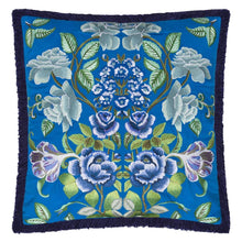 Load image into Gallery viewer, Eleonora Embroidered Cobalt Cushion front, by Designers Guild
