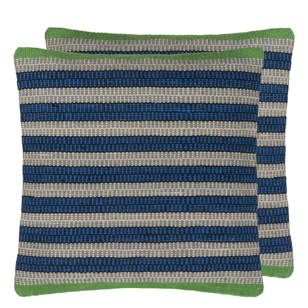Designers Guild Muara Cobalt Outdoor Cushion