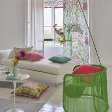Load image into Gallery viewer, Designers Guild Eleonora Linen Fuchsia Cushion in Living Room