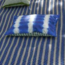 Load image into Gallery viewer, Designers Guild Jaal Emerald Outdoor Cushion on Outdoor Rug