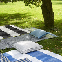 Load image into Gallery viewer, Designers Guild Pompano Aqua Outdoor Cushion with Designers Guild Outdooe Rugs
