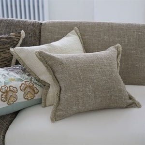 Designers Guild Charroux Natural Boucle Cushion on Sofa
