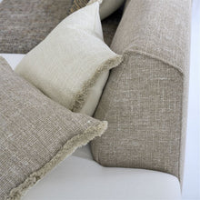 Load image into Gallery viewer, Designers Guild Charroux Natural and Chalk Cushions on Boucle Sofa