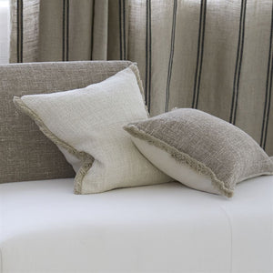 Designers Guild Charroux Natural Boucle Cushion in Living Room