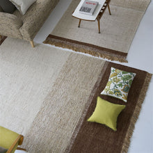 Load image into Gallery viewer, Foglia Decorativa Embroidered Moss Cushion, by Designers Guild on area rug
