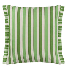 Load image into Gallery viewer, Designers Guild Cork Street Stripe Cobalt Cotton Cushion