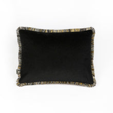 Indlæs billede til gallerivisning Timorous Beasties Chintz Moth Fringed Velvet Cushion Reverse