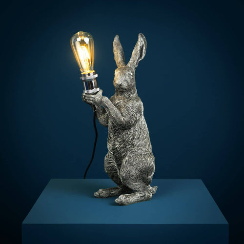 Bunny Table Lamp, silver