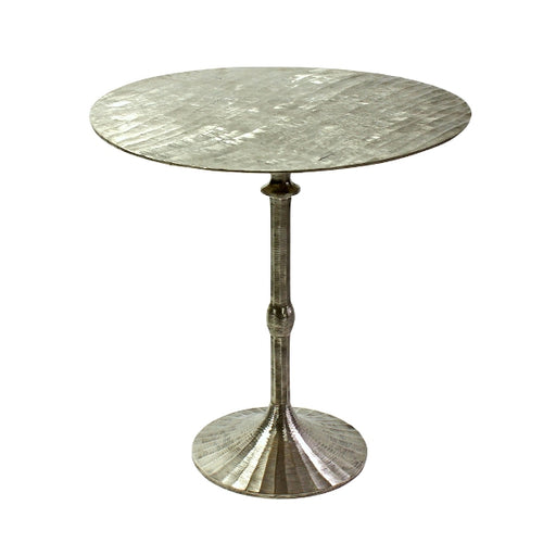 Silver Metal Side Table, Aluminium