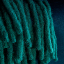 Load image into Gallery viewer, Mohair Throw, Dark Turquoise Close Up