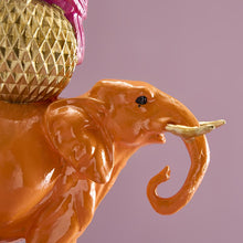 Load image into Gallery viewer, Orange Elephant Candle Holder