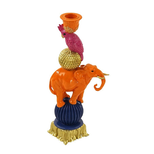 Orange Elephant Candle Holder