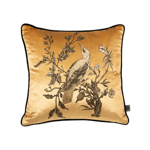 Golden Oriole Cushion in Gold, by Timorous Beasties