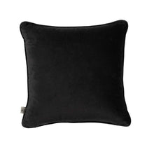 Load image into Gallery viewer, Timorous Beasties Navy Thistle Velvet Cushion Reverse