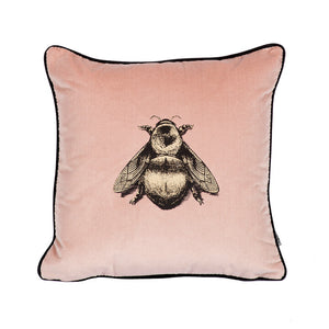 Small Napoleon Bee Lotus Velvet Cushion, by Timorous Beasties