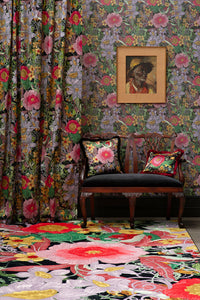 Timorous Beasties Berkeley Bloom Art Rug in Living Room
