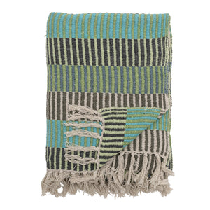 Bloomingville Isnel Blue Throw Blanket