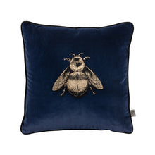Indlæs billede til gallerivisning Timorous Beasties Napoleon Bee Navy Blue Cushion