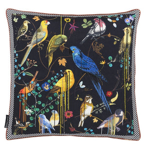 Birds Sinfonia Crepuscule Cushion front, by Christian Lacroix