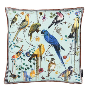Birds Sinfonia Crepuscule Cushion reverse view, by Christian Lacroix