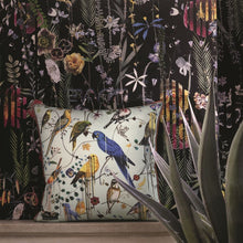 Load image into Gallery viewer, Birds Sinfonia Crepuscule Cushion reverse view, by Christian Lacroix