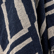 Load image into Gallery viewer, Bloomingville Frankie Blue and White Recycled Cotton Throw Detail