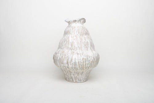 Chiang Rai Off-White Ceramic Vase, Small 