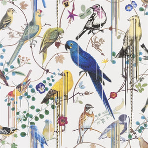 Christian Lacroix Birds Sinfonia Wallpaper in Pierce Neige (White)