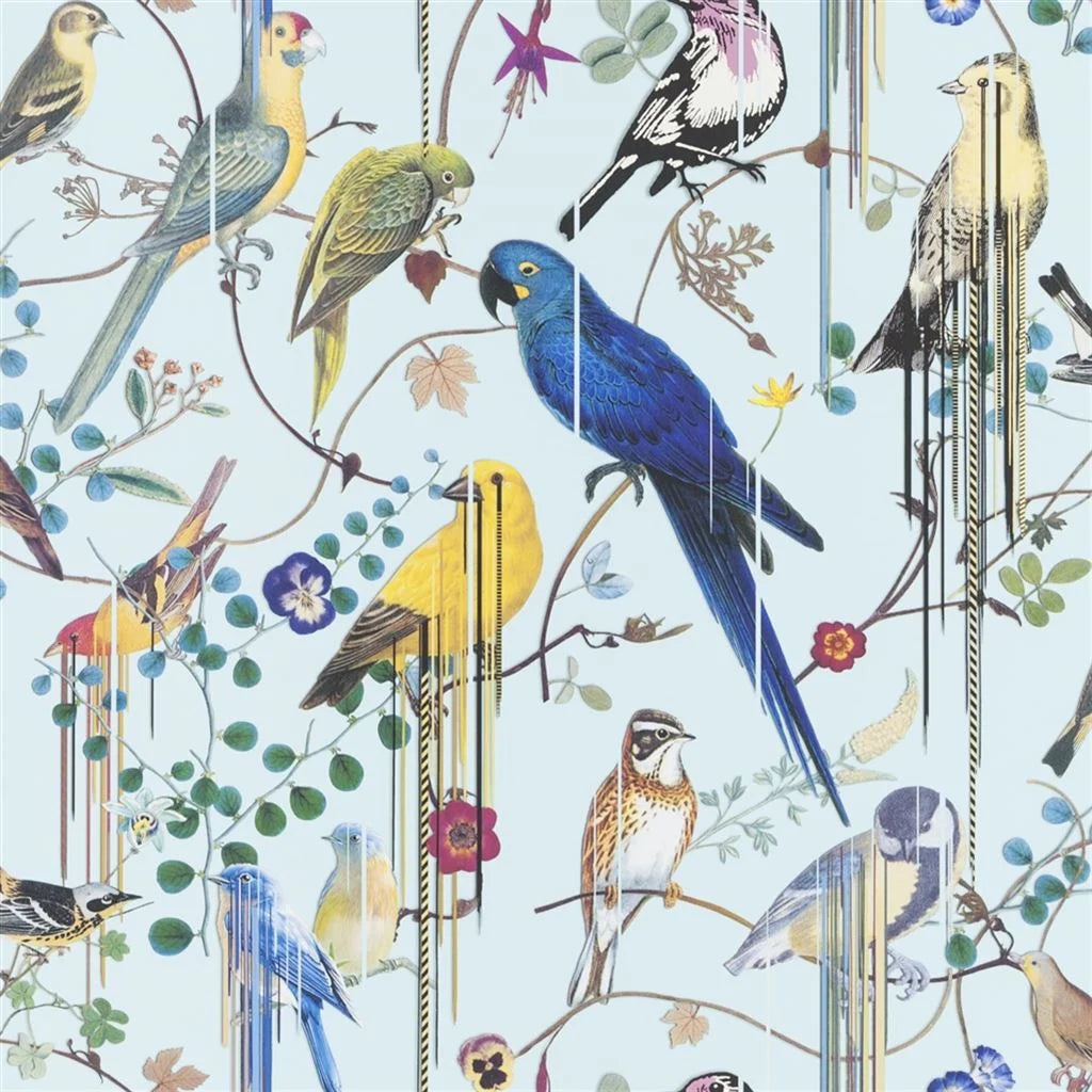 Christian Lacroix Birds Sinfonia Wallpaper in Source Colour (light blue)