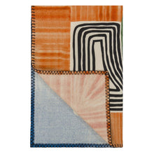 Indlæs billede til gallerivisning Christian_Lacroix_En_Allant_Aux_Baux_Cypress_Merino_Wool_Throw_with orange, green and black colouring
