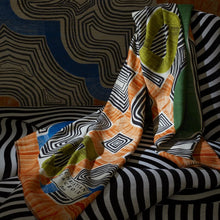 Indlæs billede til gallerivisning Christian_Lacroix_En_Allant_Aux_Baux_Cypress_Merino_Wool_Throw_on_Sofa