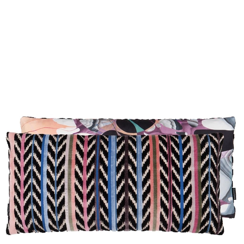 Jaipur Stripe Azure Cushion, by Christian Lacroix