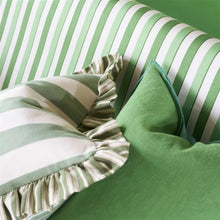Load image into Gallery viewer, Designers Guild Berkeley Stripe Celadon Cushion Detail