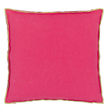 Load image into Gallery viewer, Designers_Guild_Brera_Lino_Cerise_Grass_Cushion_Front