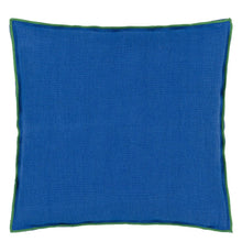 Indlæs billede til gallerivisning Designers Guild Brera Lino Lagoon &amp; Emerald Cushion Front