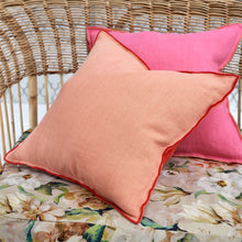 Indlæs billede til gallerivisning Designers Guild Brera Lino Nasturtium &amp; Papaya Cushion Reverse on Chair