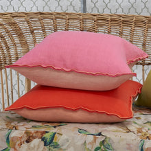 Indlæs billede til gallerivisning Designers Guild Brera Lino Nasturtium &amp; Papaya Cushion Stacked