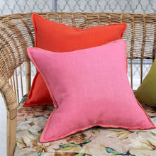Indlæs billede til gallerivisning Designers Guild Brera Lino Nasturtium &amp; Papaya Cushion on Sofa