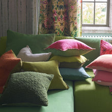 Indlæs billede til gallerivisning Designers Guild Brera Lino Thyme &amp; Pebble Cushion with other Brera Lino Cushions