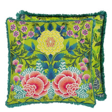 Indlæs billede til gallerivisning Brocart Décoratif Embroidered Lime Cushion, by Designers Guild