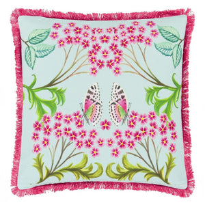 Designers Guild Eleonora Embroidered Alchemilla Cotton Cushion Reverse