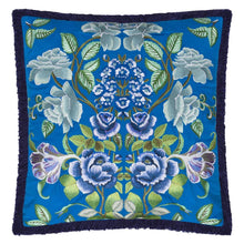 Indlæs billede til gallerivisning Eleonora Embroidered Cobalt Cushion front, by Designers Guild