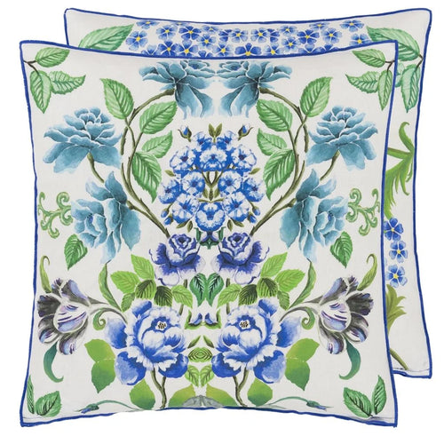 Eleonora Linen Cobalt Cushion, by Designers Guild