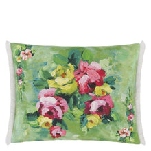 Indlæs billede til gallerivisning Designers_Guild_Ghirlanda_Emerald_Linen_Cushion Front