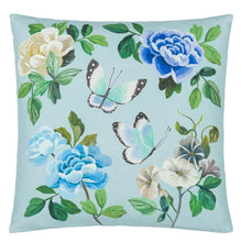 Load image into Gallery viewer, Designers Guild Miraflores Cobalt Cotton Cushion Reverse